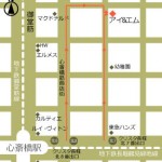 心斎橋駅からの地図